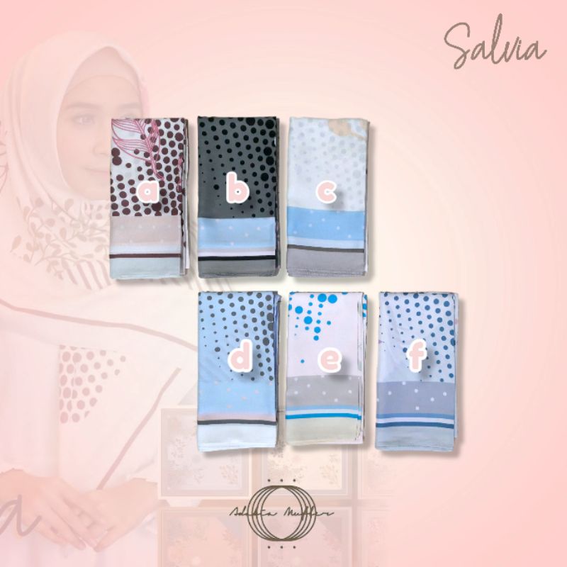 Hijab segiempat Salvia motif 01