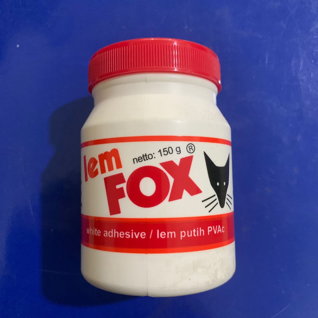 LEM FOX BOTOL PUTIH 150GRAM // LEM SERBAGUNA KAYU KERTAS /Lem FOX Putih Botol 150 GRAM / Lem PVAC