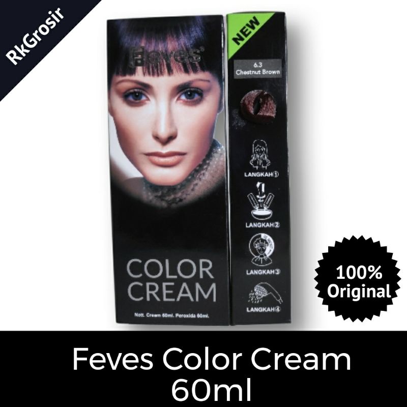 Feves Color Cream 60ml / semir rambut Feves
