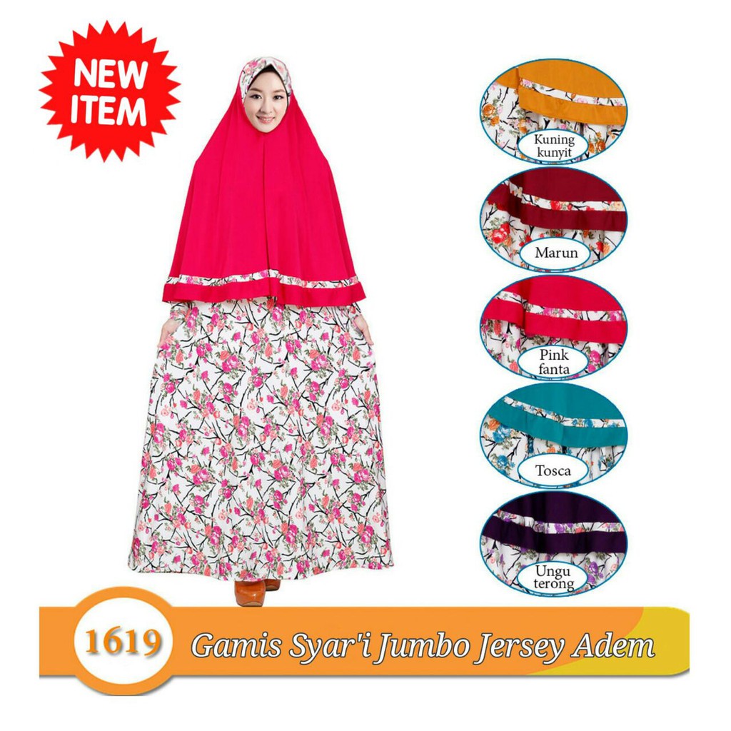 Gamis Wanita Model Syari Jilbab Panjang Menutupi Perut