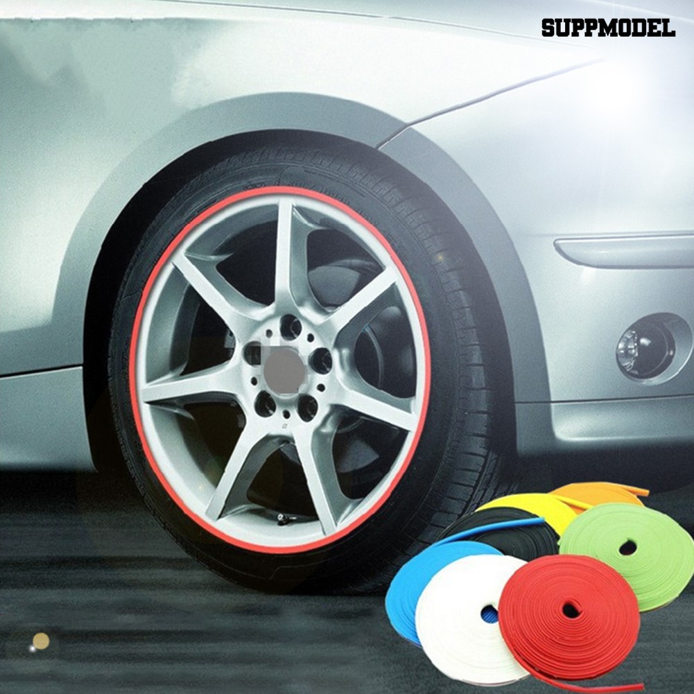 Supmodel 8m Universal Car Wheel Rim Sticker Protective Ring Scratch Protector Cover Decor