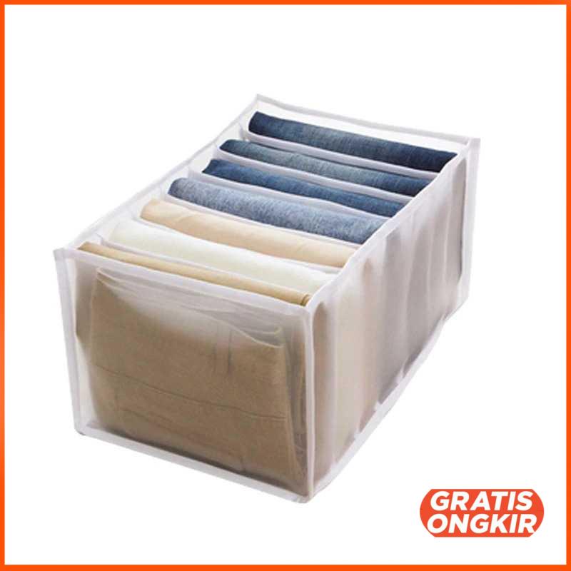 Kotak Sekat Pembatas Pakaian Organizer Jeans Box 7 Grid M1468