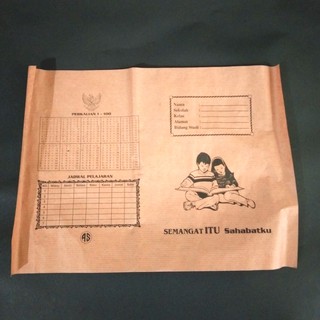 isi 10 pcs Sampul Buku Sampul Coklat Sampul Buku Sekolah Sampul Buku