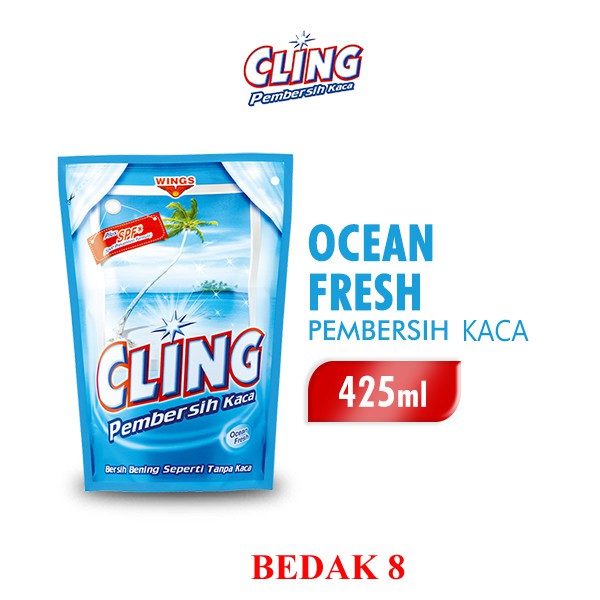 Cling Pembersih Kaca Pouch 425 ml