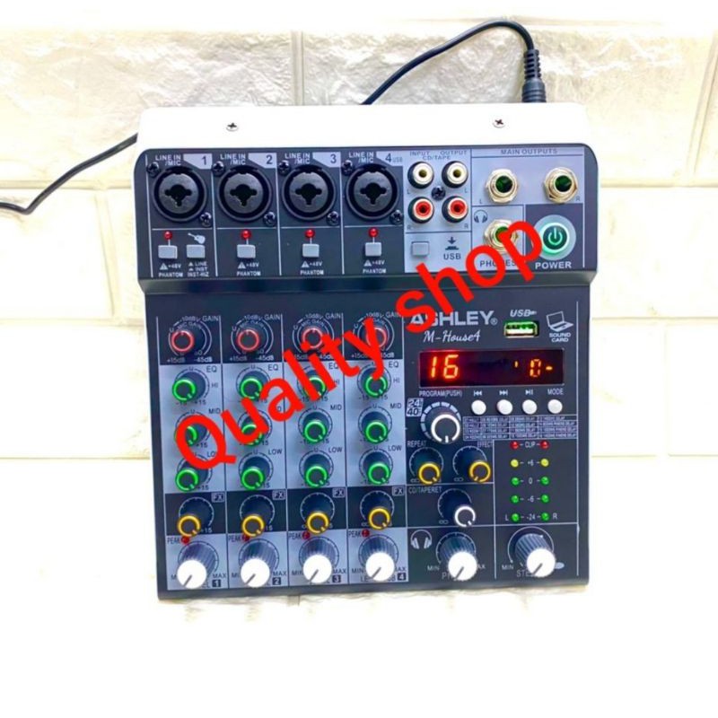 Mixer Ashley M House 4 M-House-4 M House4 4 Channel Original Bluetooth