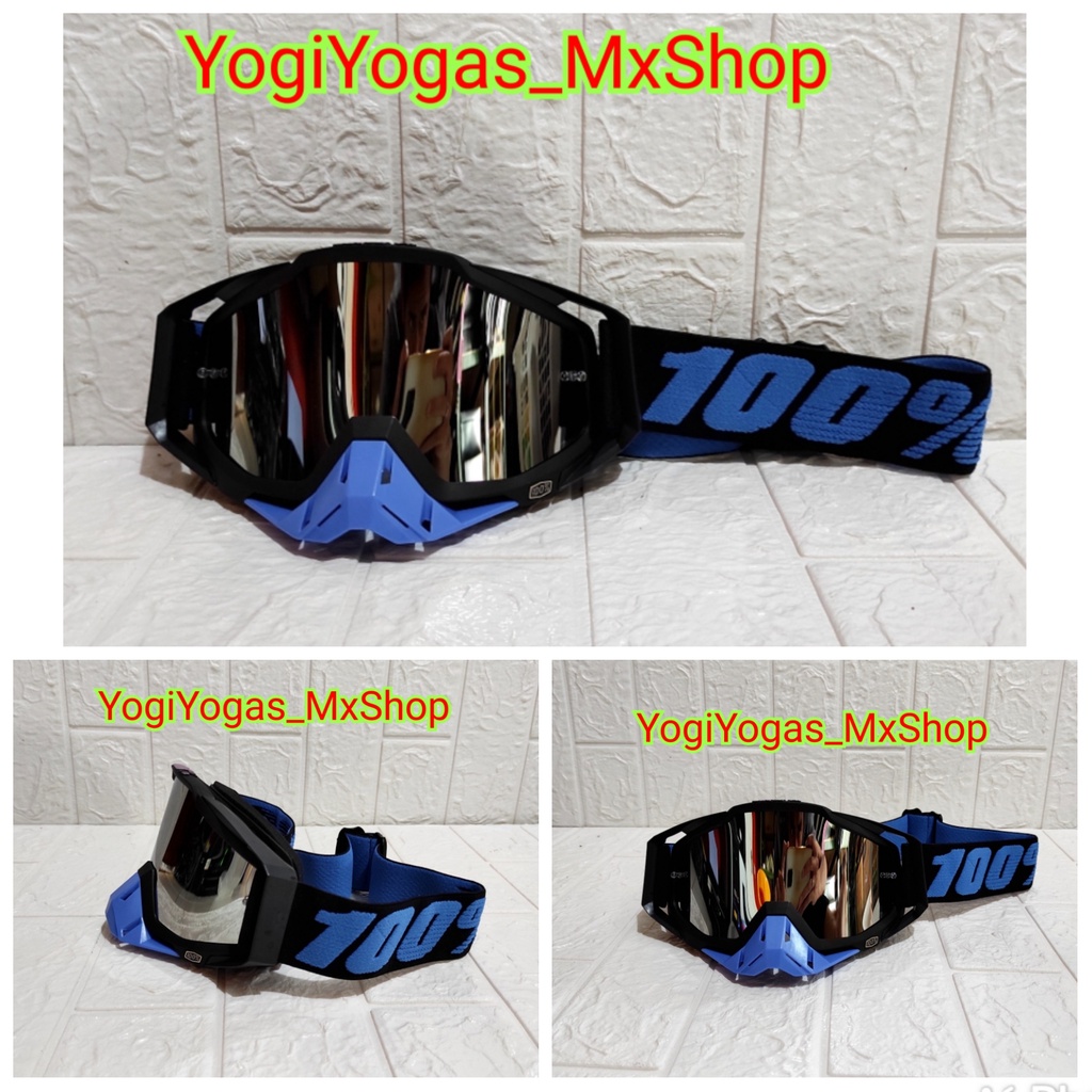 goggle cross trail or supermoto universal  berkendara kacamata helm goggle 100percen import kualitas premium goggle trail offroad bisa onroad berkualitas KODE 003