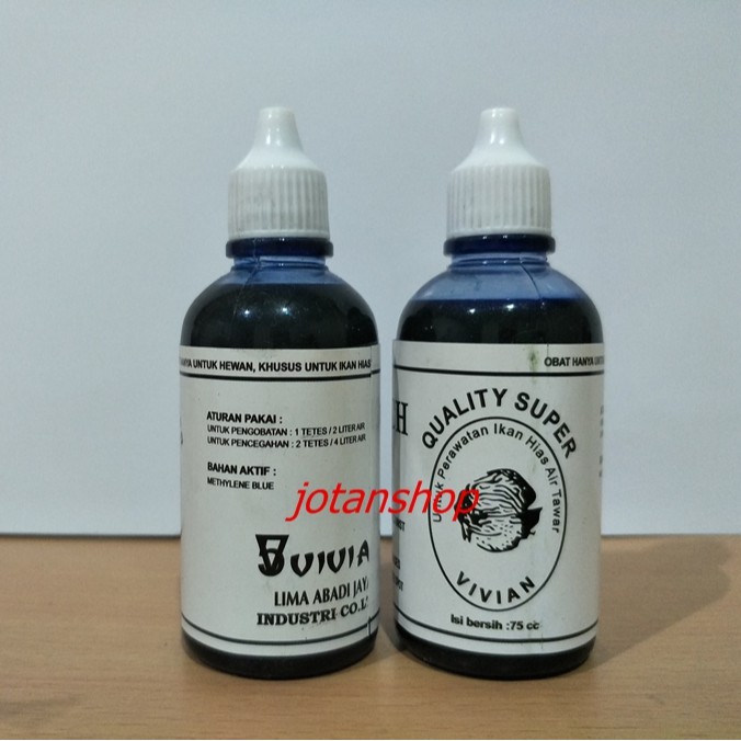 75ml Blits Ich blitz icht Methylene Blue Obat Biru Ikan hias white spot jamur