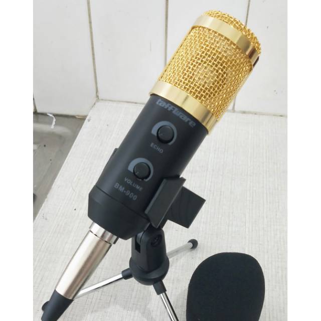 Jual Mic Rekaman Recording Studio Vlog Bm Tripod Microphone Condenser Echo Volume Setting