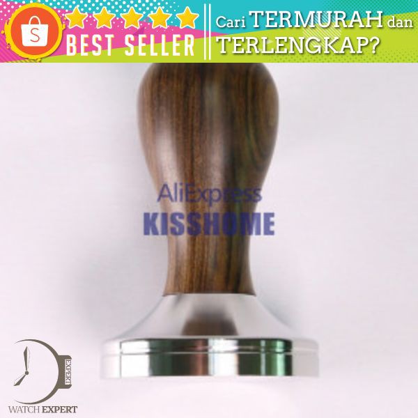 Kisshome Tamper Kopi Espresso Flat Stainless Steel Chrome Plated 51mm - KH-177 - Silver