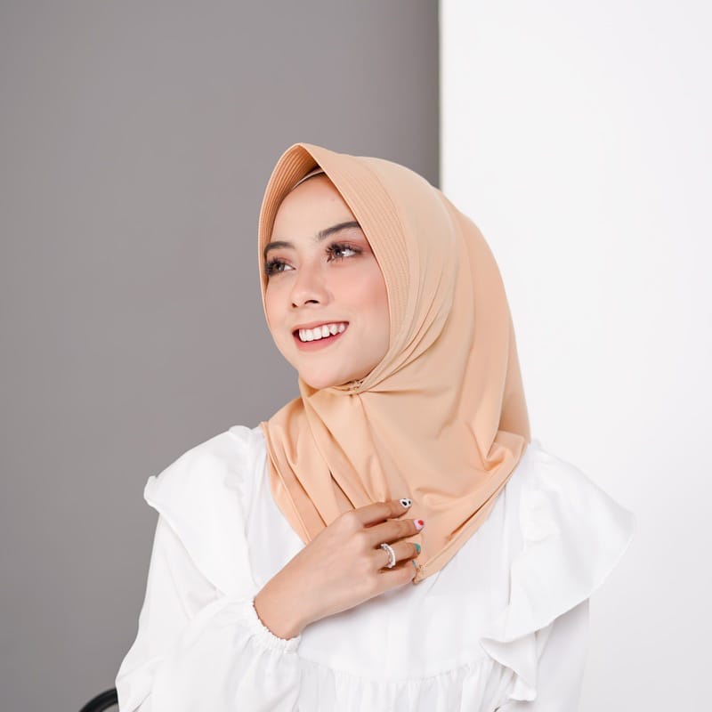 Jilbab Volly sport instan / Hijab olahraga jersey  lycra Kerudung instant jokowi-VOLLY - COKSU