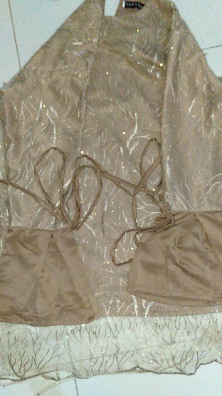 Set Batik Couple Muthia Brown (kemeja, Rok Span, Dan Kebaya Free Slendang)