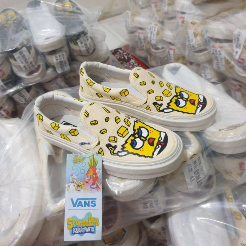 Sepatu Vans Slip On Spongebob, Unisex 36-43. Grade Ori. Vans Cewek &amp; Cowok