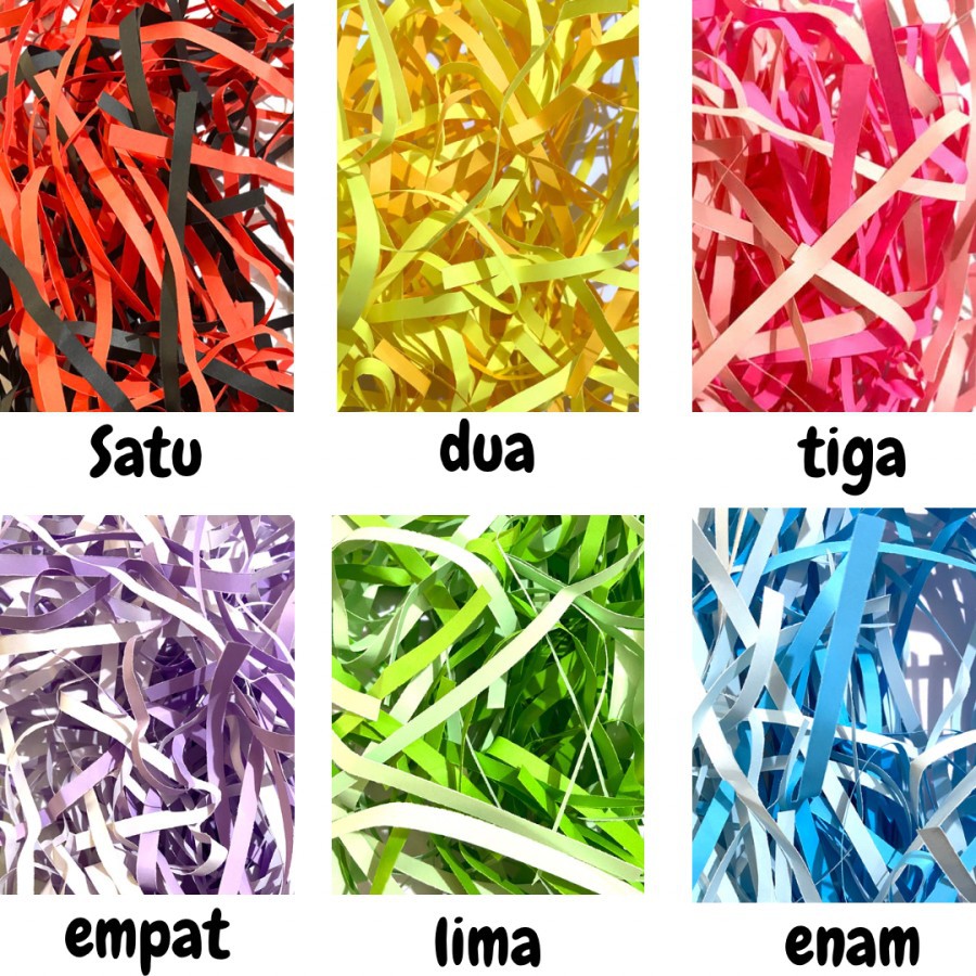 Shredded paper kertas potong kertas cacah kertas serut bungkus kado