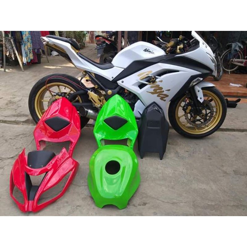 Paket body belakang ninja 250fi old cover tanki kedok visor sirip fairing