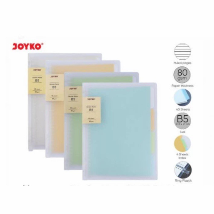 

Binder Note Transparan B5-TP-P519 JOYKO 26 Ring / Map Binder B5