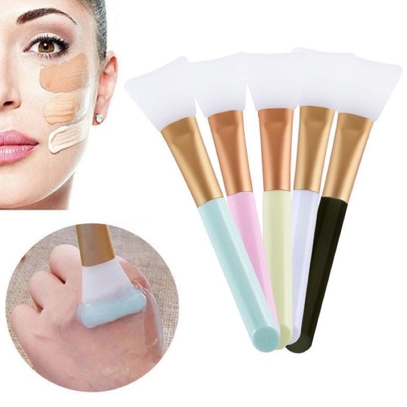 Kuas masker silikon | Kuas Spatula Masker 2in1  | Kuas Masker Silicon | Kuas Masker spatula | Kuas Mud Mask | Sendok Kuas Masker