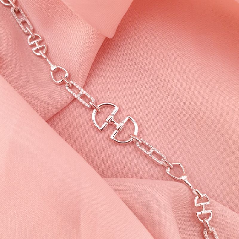 [NEW] Gelang tangan fashion emas putih permata emas asli kadar 375, perhiasan emas asli, gelang tang