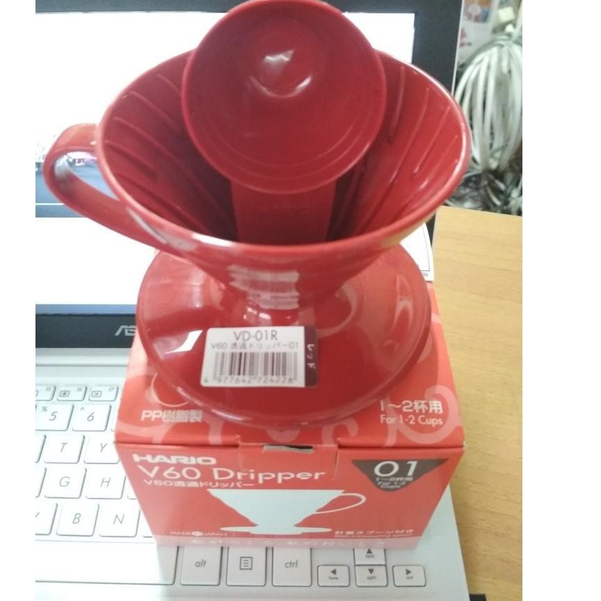 →vp Alat Kopi Hario V60 Dripper 01 Red VD-01 Plastic  Produk Terkini ★★.