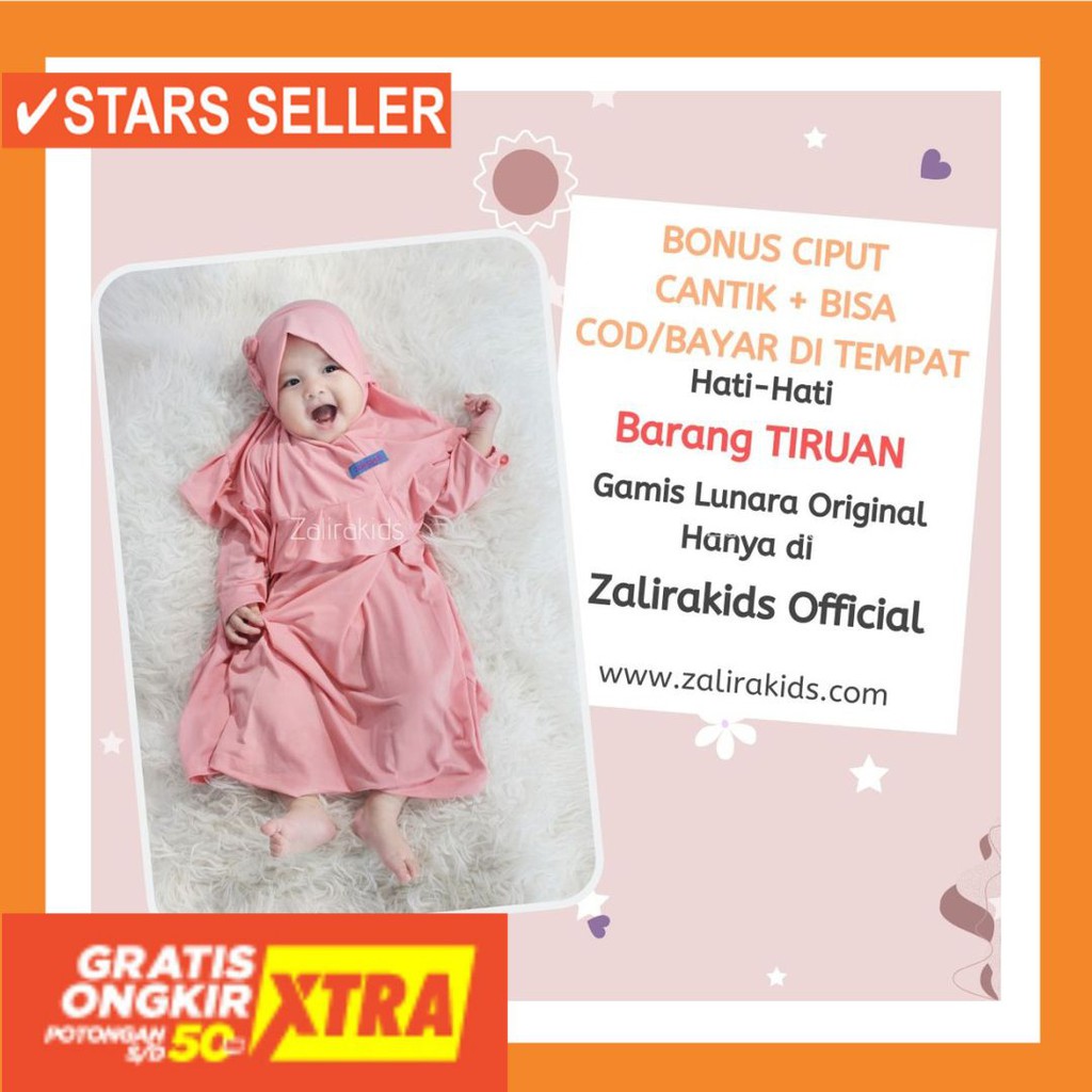 PAKAIAN MUSLIM TERBAIK PALING ANAK ORANG TUA PINK MURAH / Khanza Original | Baju Gamis Anak
