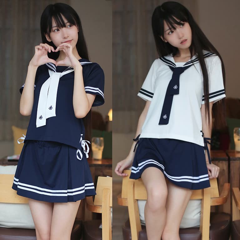 CC-104 casual sailor seifuku kaos uniform costume cosplay set