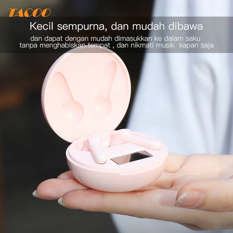 TACOO J63-TWS wireless sports bluetooth one size discount super murah  By Ayrastore