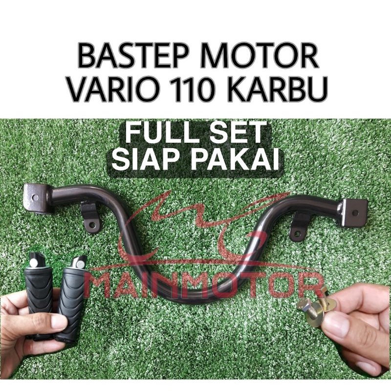 BASTEP DEPAN VARIO 110 KARBU FOOTSTEP PIJAKAN KAKI FULLSET