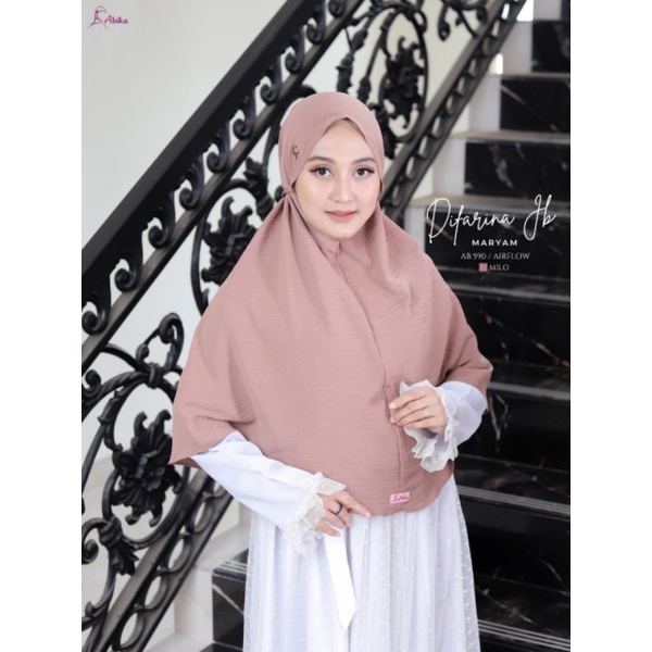 Bergo difarina jumbo by Abika (jilbab /hijab instan tali)