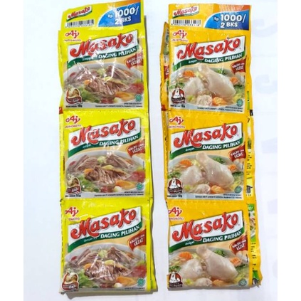 

Masako Rasa Ayam & Masako Rasa Sapi 10 gr x 12 sachet