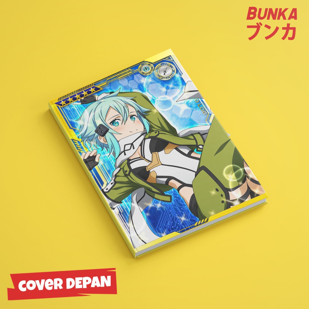 

Notebook Anime Sword Art Online Sinon GGO Hardcover A5 Buku Tulis Catatan Notes Agenda Planner Jurnal