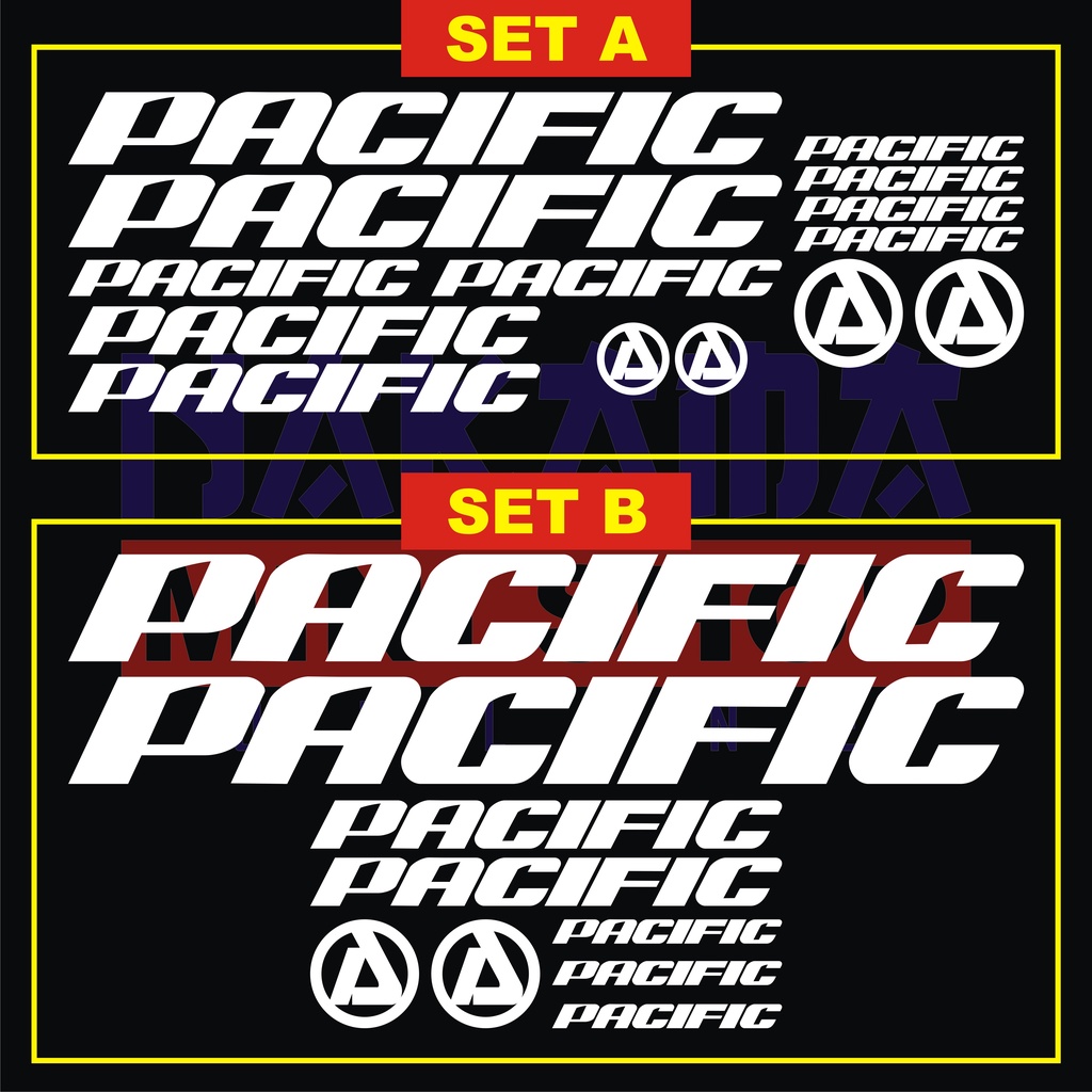 Cutting sticker frame sepeda Pacific