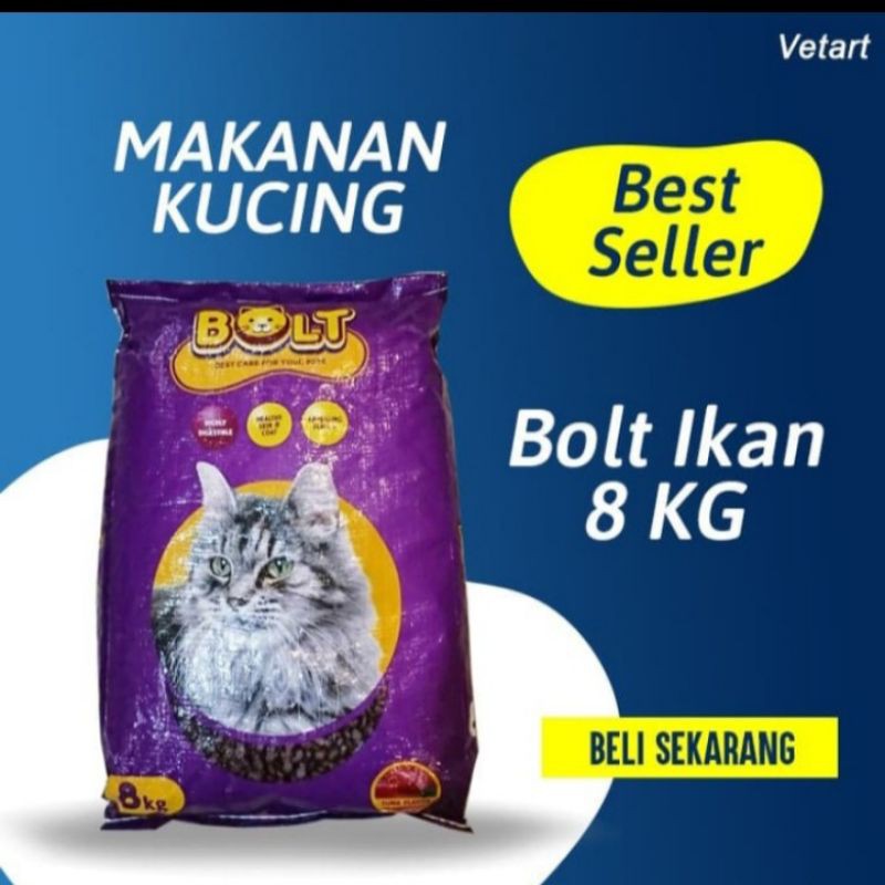 PROMO MAKANAN KUCING - bolt cat bentuk ikan 8kg