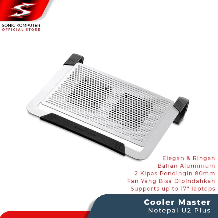 Kipas Laptop Cooler Master Notepal U2 Plus Cooling Pad Coolpad Fan