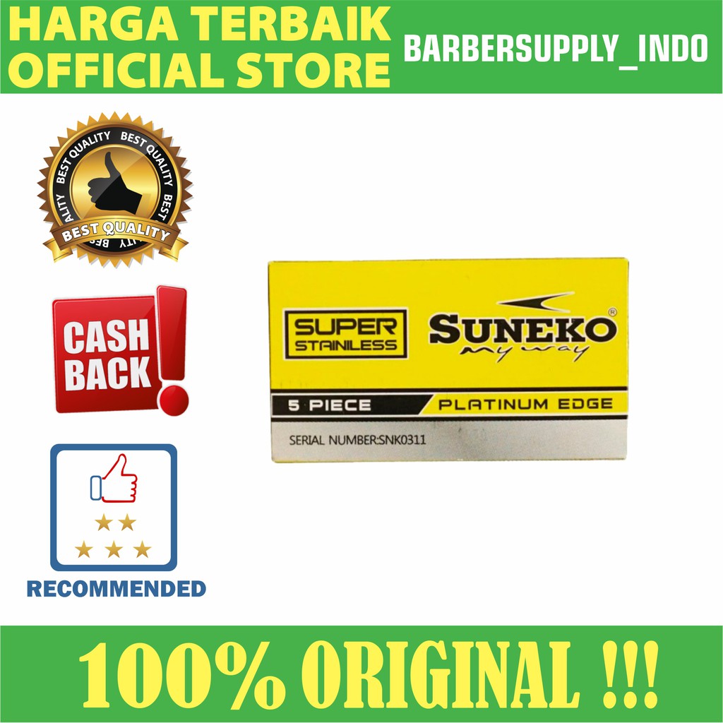 PISAU SILET RAZOR SUNEKO BARBER PANGKAS SALON ISI 5 PCS SILET