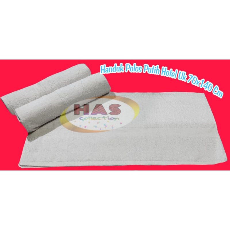 Handuk Mandi Dewasa | Handuk Putih Hotel MURAH uk 70x140 Cm