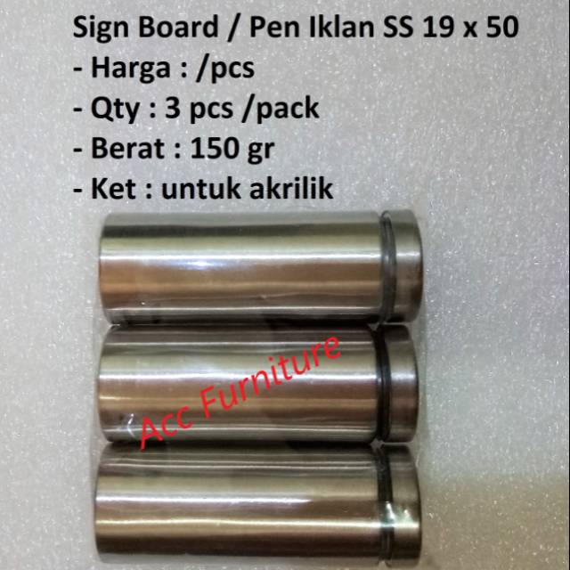 

Sign board / Pen Iklan 19 x 50 (SS)