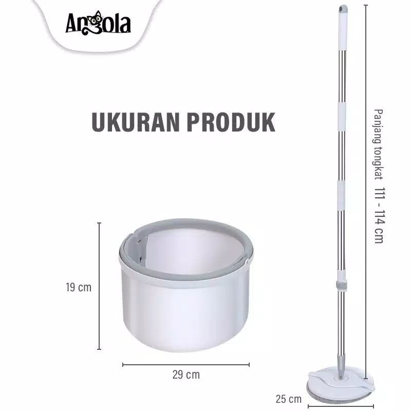 Spin Mop D31 Alat Pel Lantai Super Mop Alat Pembersih Praktis Pel-pelan Otomatis