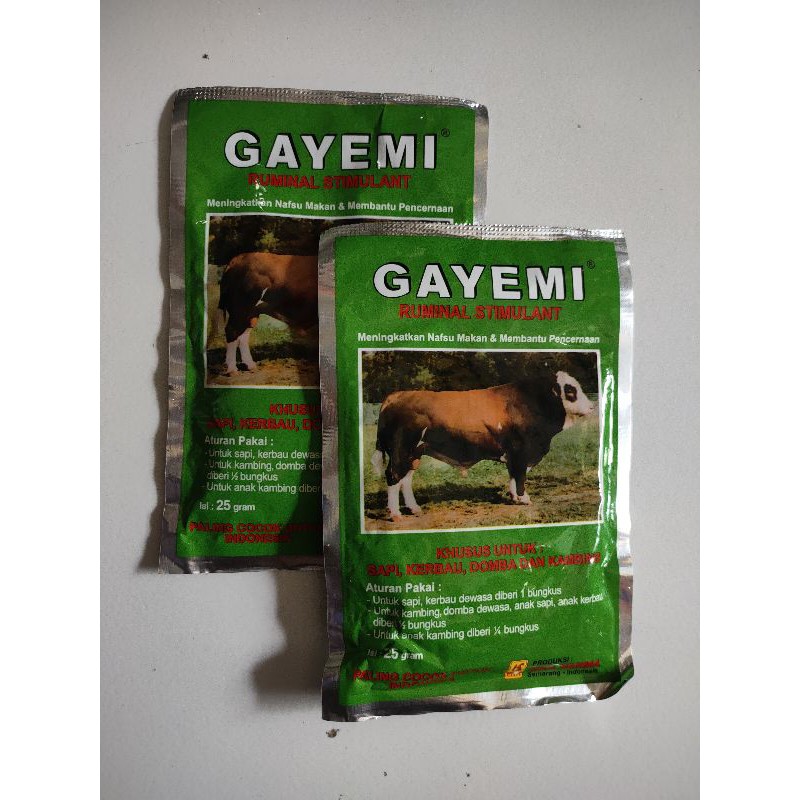 GAYEMI jamu obat sapi eka farma menambah nafsu makan sapi domba kambing