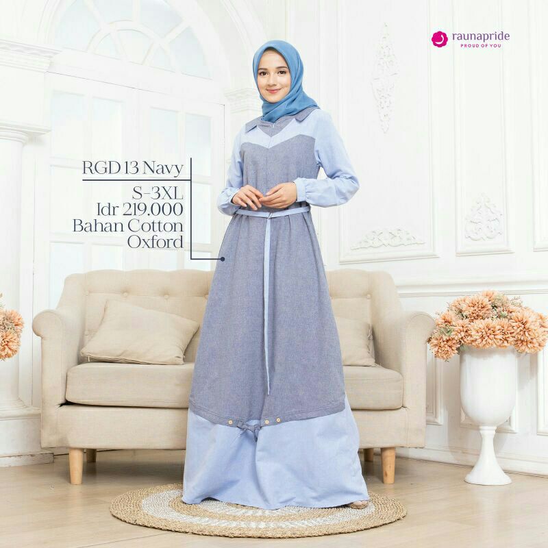 Gamis Rauna Dewasa RGD 13 Navy