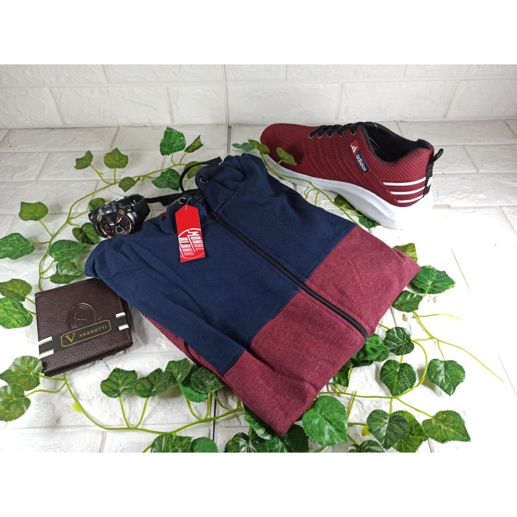 JUAL Jaket Zipper MONKL BLANK Premium Terlaris