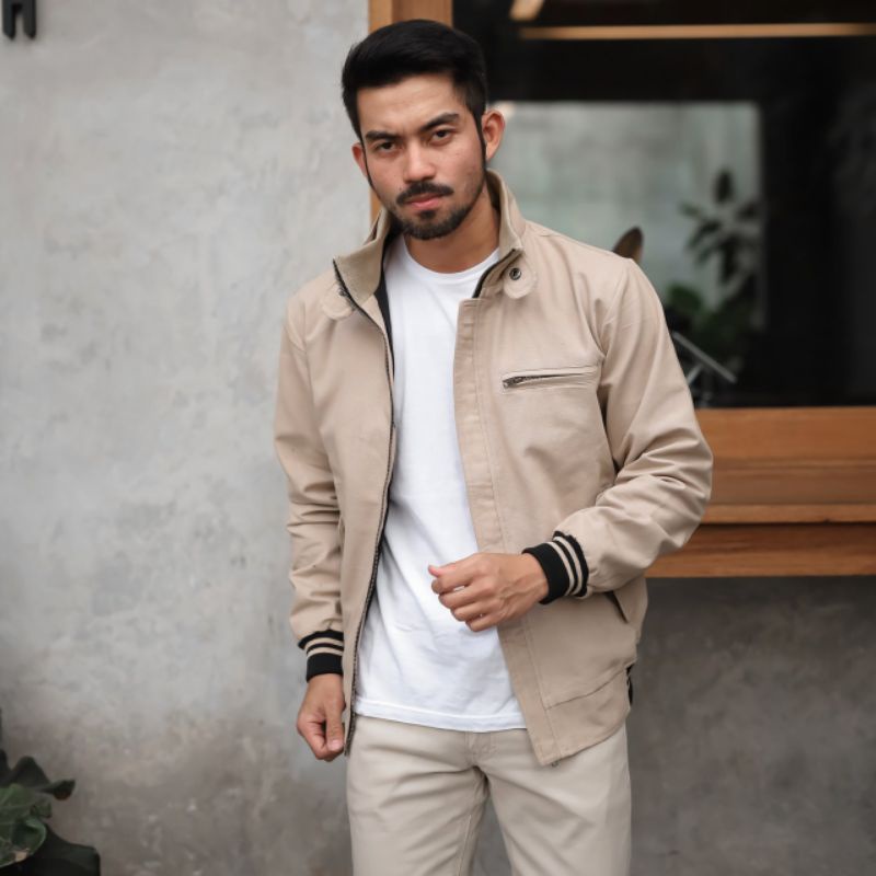 Jaket Canvas Bomber Premium Original