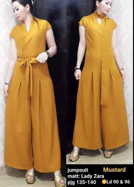 mustard jumpsuit zara