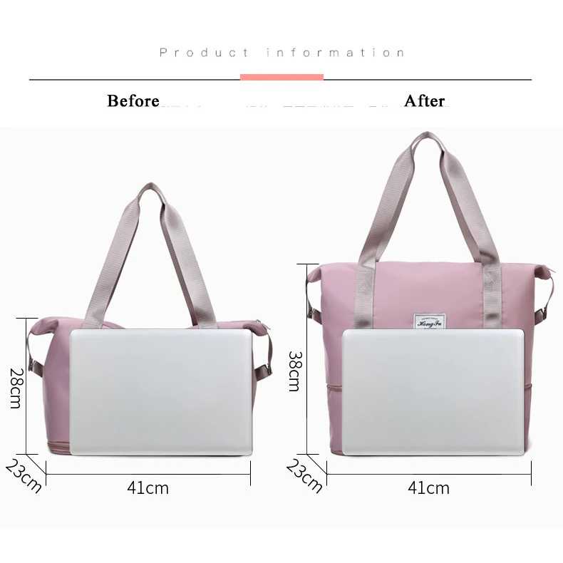 Tas Tote Bag Gym Bag Wanita Import Tas Selempang  Pink Tas tamasya tas piknik berenang senam / tas fitness / tas tote / tas selempang  / tas wanita / tas selempang wanita / tas bandara / tas airport / tas pergi / tas besar wanita