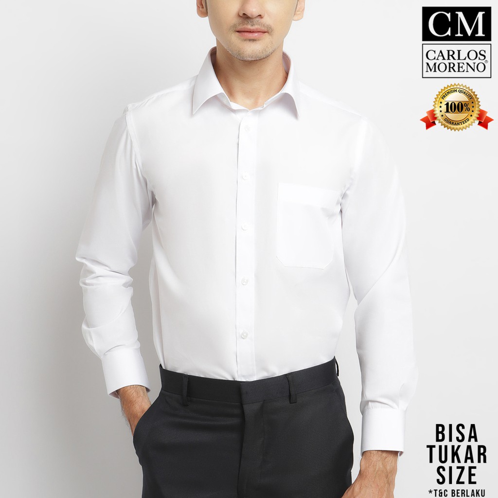CARLOS MORENO - Kemeja Polos Katun - RKPL | Kemeja Formal | Kemeja Polos Pria | Kemeja Polos Regular