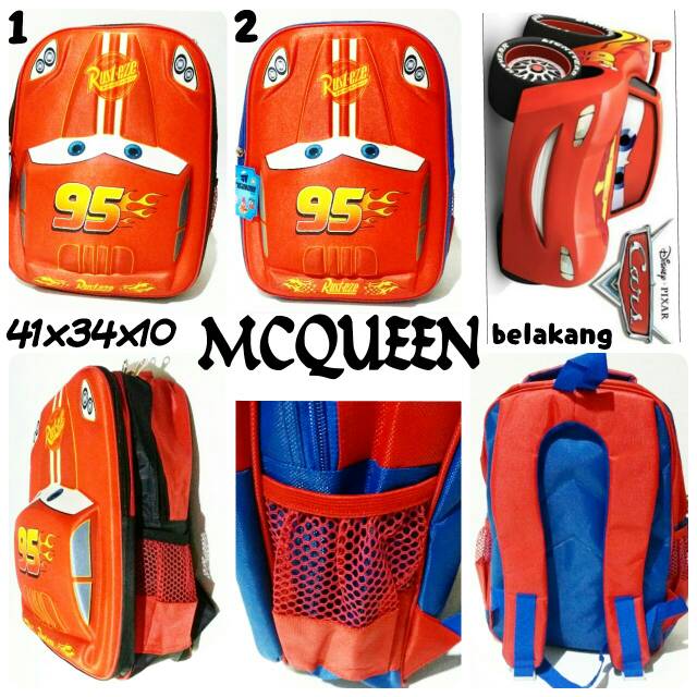 Tas ransel anak berkarakter mcqueen cars tas sekolah anak terbaru dan termurah