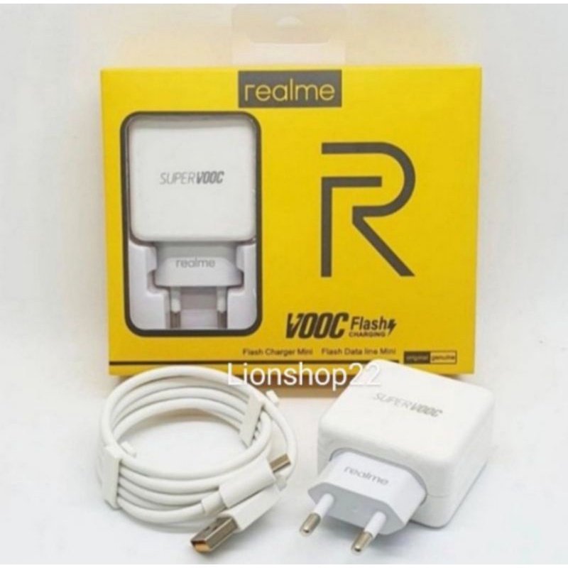 Charger Realme ORI 100%  MICRO USB Super VOOC Fast Charging