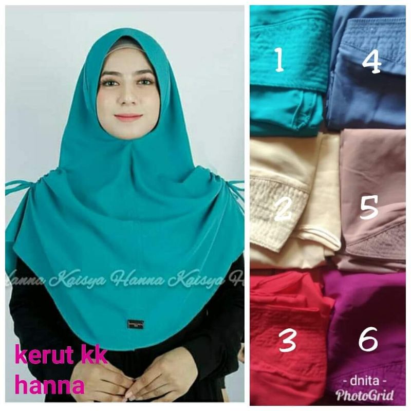 hijab simple hijab kerut kanan kiri khimar murah