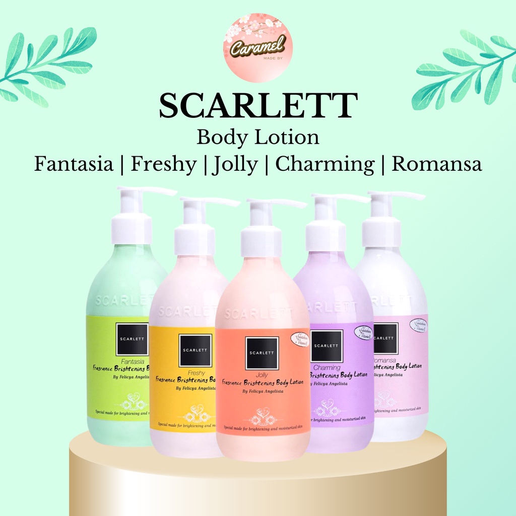 Jual SCARLETT Whitening Body Lotion Jolly Romansa Freshy Charming Fantasia Full Size All