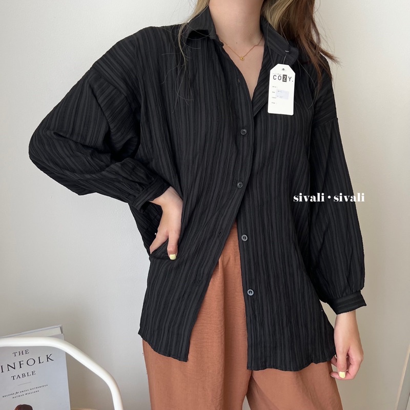 SIVALI Ha-ri Shirt | Kemeja Wanita Oversize - Basic Shirt Kemeja Polos