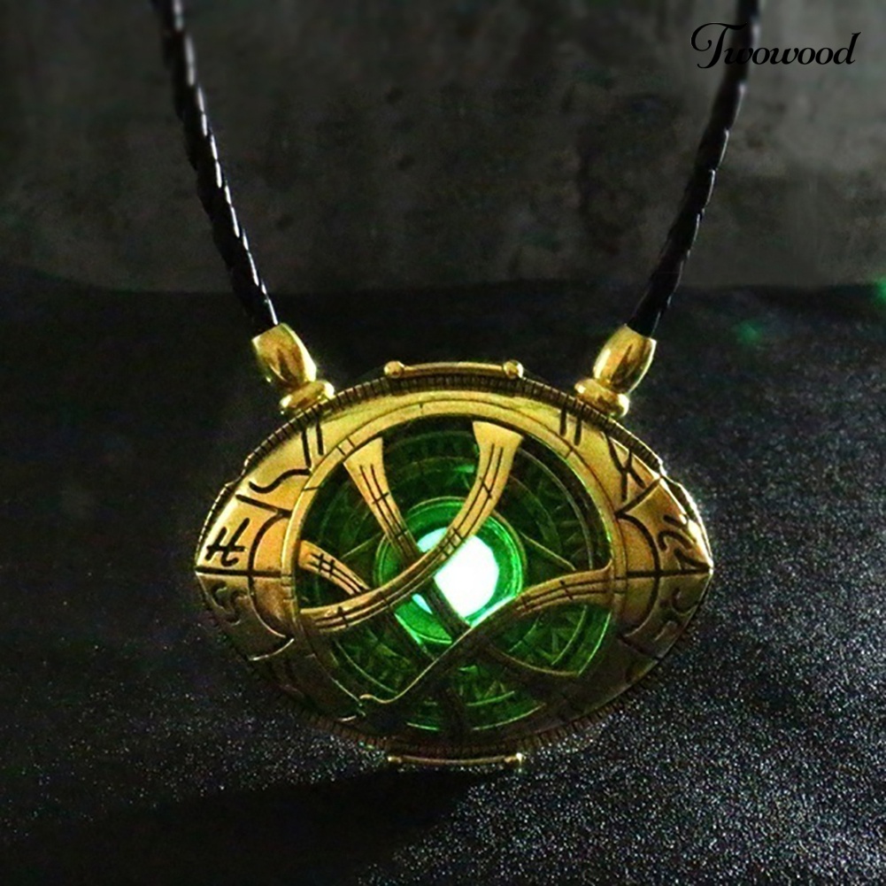 Kalung Dengan Liontin Agamotto Glow in The Dark Untuk Unisex