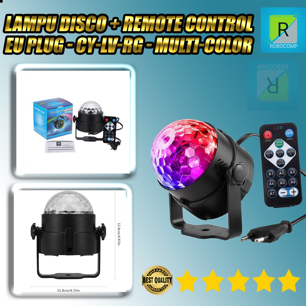 Proyektor LED Lampu Disco + Remote Control EU Plug